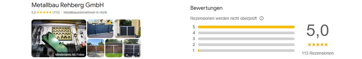 Was unsere Kunden sagen, ist uns wichtiger als jede Werbung. Lesen Sie selbst, wie unsere Tore, unsere Beratung und unsere Arbeitsweise bewertet werden.